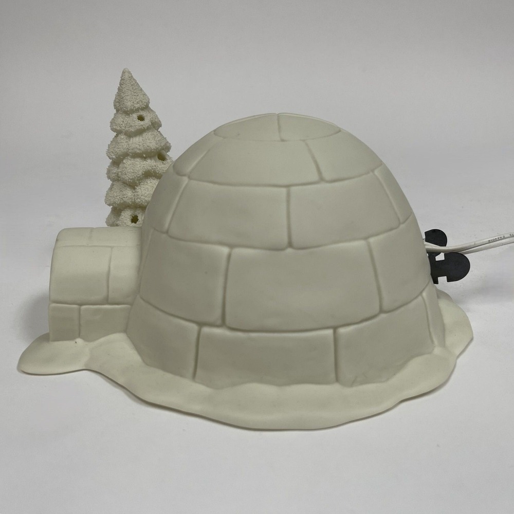 Department Dept. 56 Igloo Snowbabies Christmas Tree Lighted Decoration w/ Cord - Picture 5 of 15